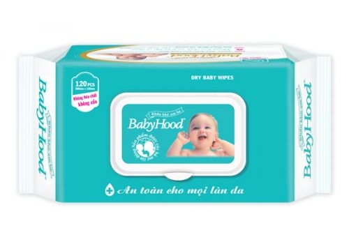 BabyHood Baby Dry Wipes 120pcs