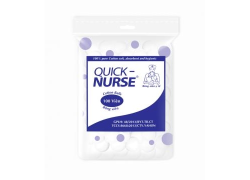 Bông viên y tế Quick-nurse Ø3cm - 100pcs