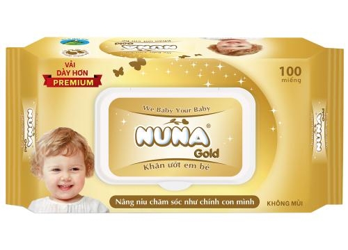 NUNA GOLD (Extra thick) Baby Wet Wipes  100pcs - Unscented